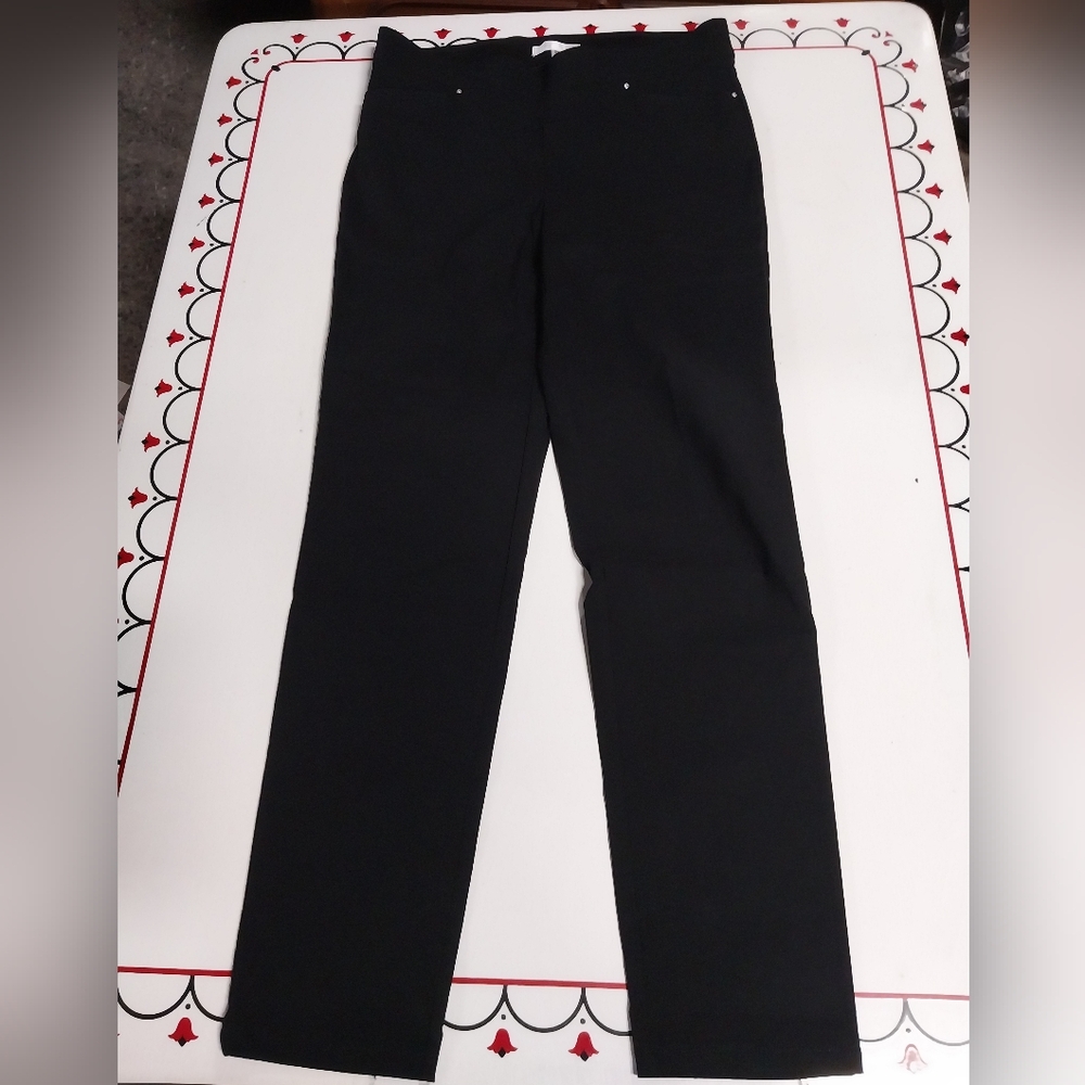 Black Daily Thread Straight-Leg Pants